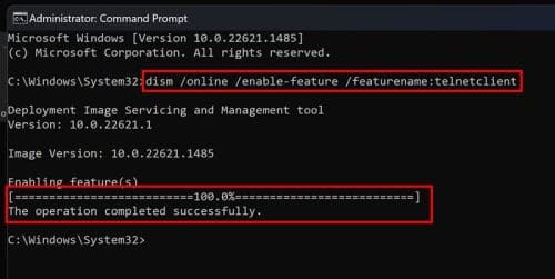 Enable Telnet Windows 11