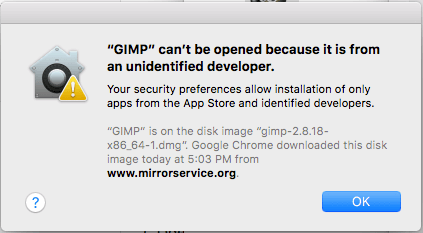 Legagcy Unidentified Developer Error on Mac