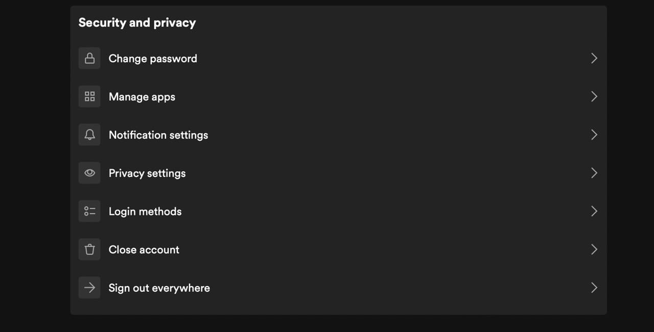Sign out of everywhere on Spotify