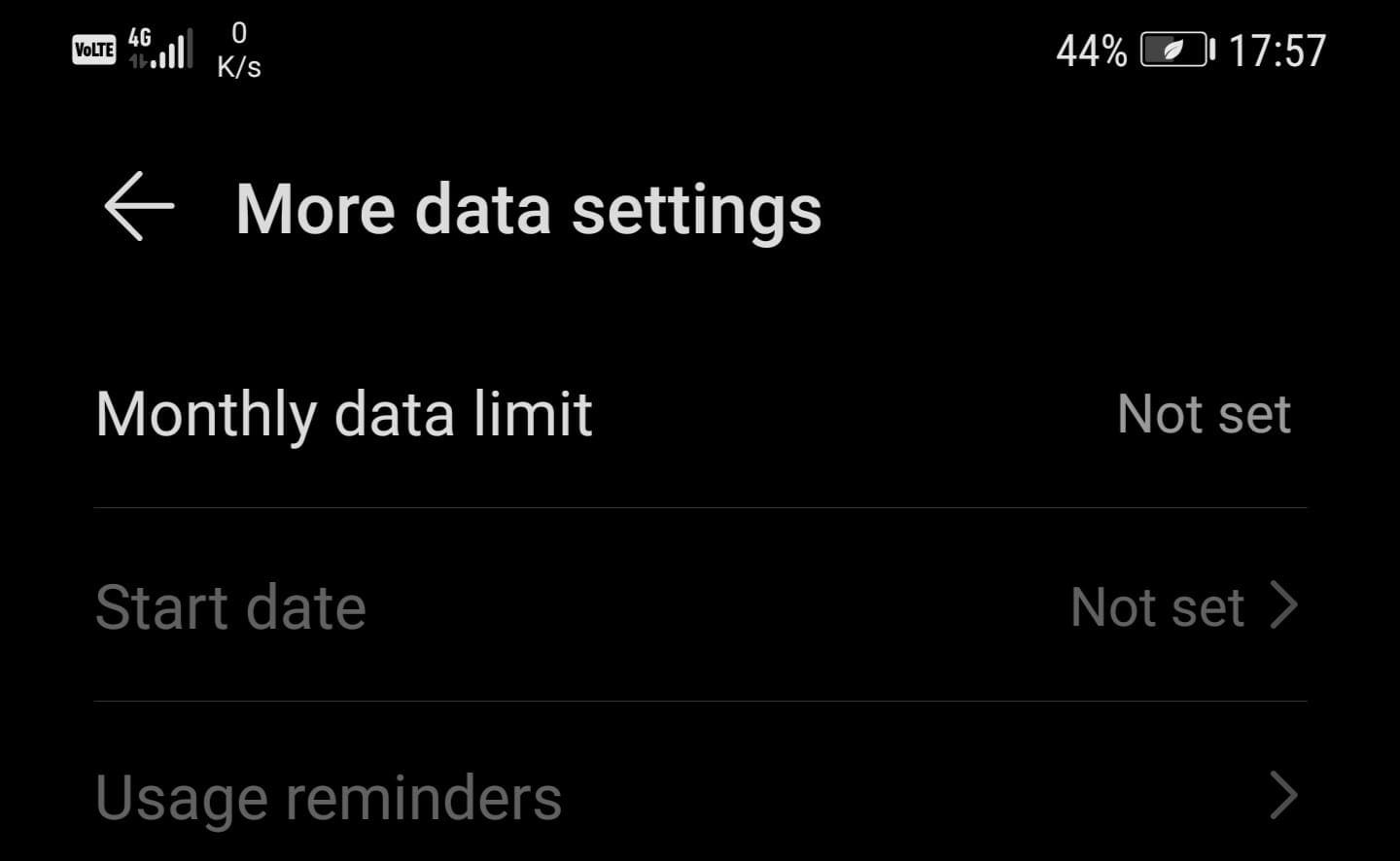 cellular data limit settings