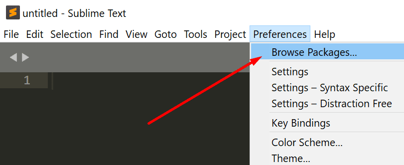 sublime text browse packages