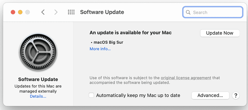 update macos version
