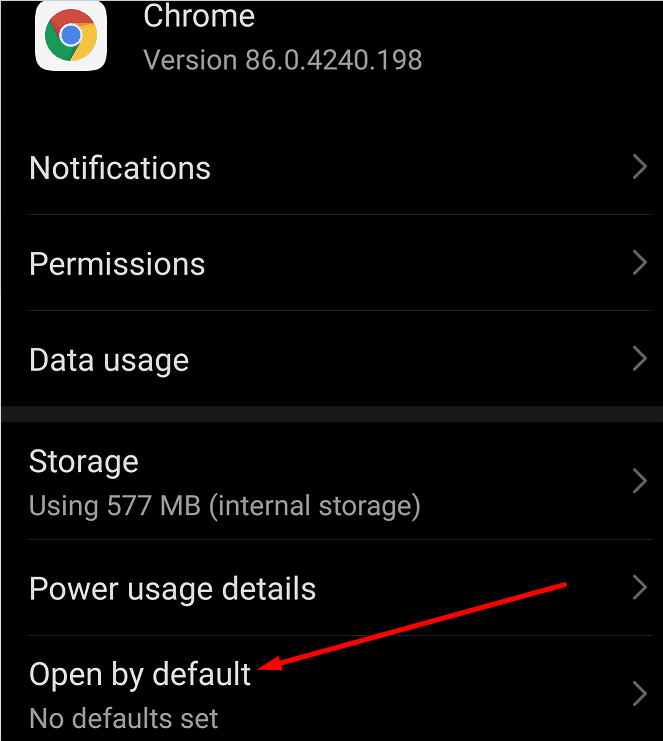 chrome open by default