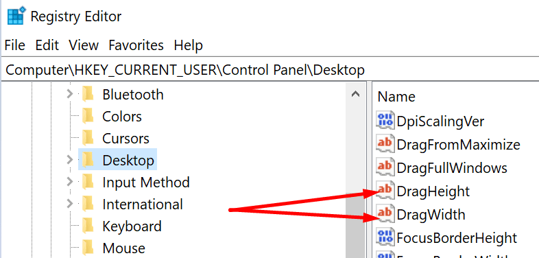 drag and drop heigh width settings pc