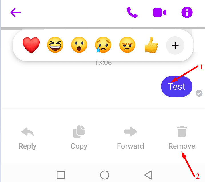 facebook remove message