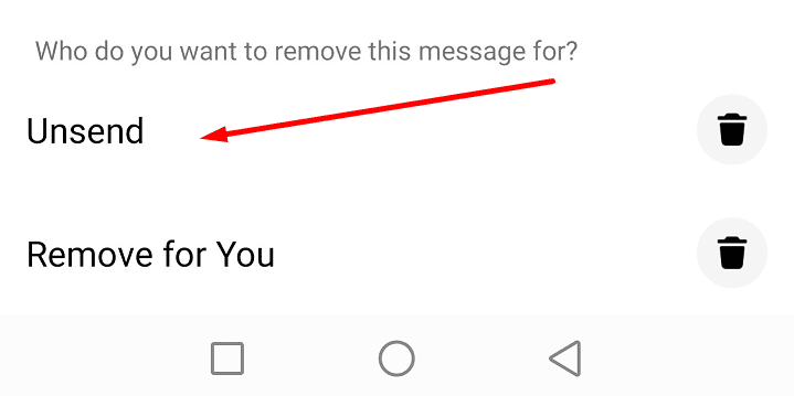 facebook unsend message