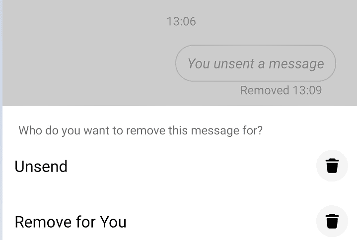 facebook you unsent a message