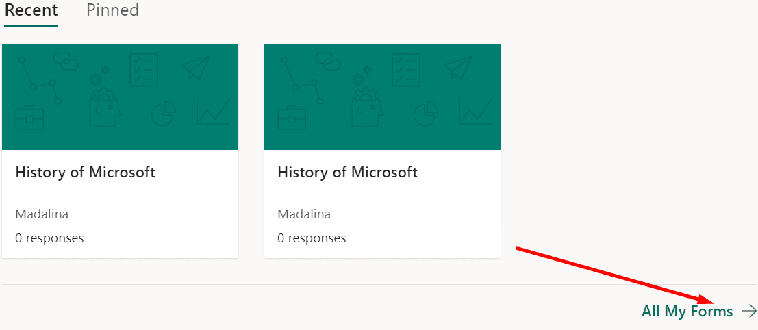 microsoft forms all my forms