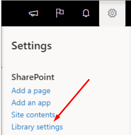 sharepoint library settings