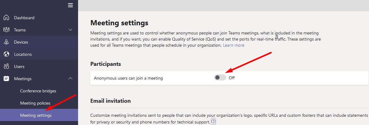 Anonymous users can join a meeting