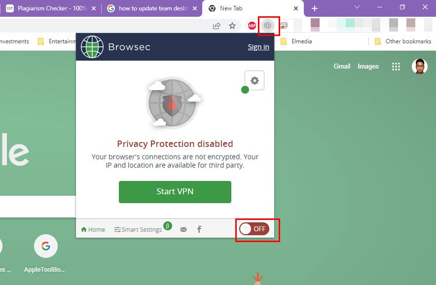 Disable VPN when troubleshooting Teams app