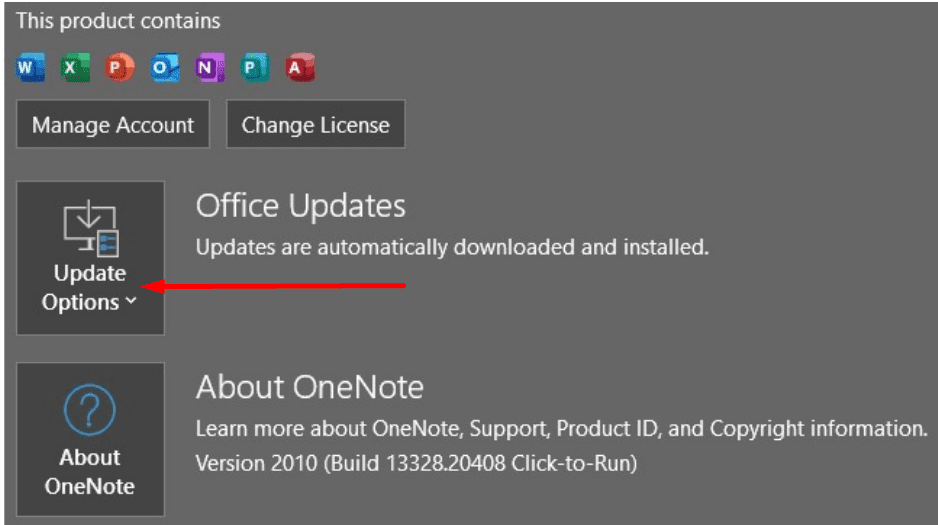 onenote office updates