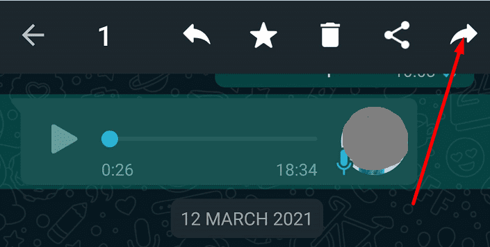 whatsapp forward audio message