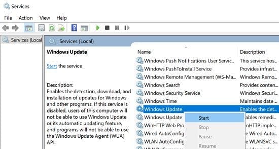 restart-windows-update-service