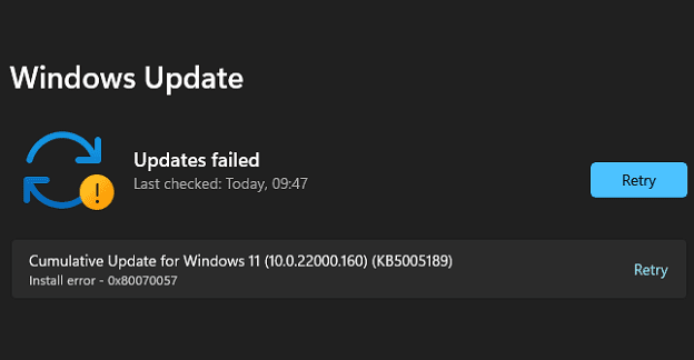 windows-11-error-0x80070057