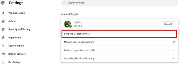 Sync and Google services