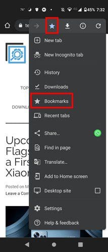 Chrome bookmark