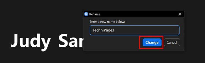 Zoom rename