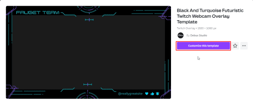 Choosing a Canva overlay for editing