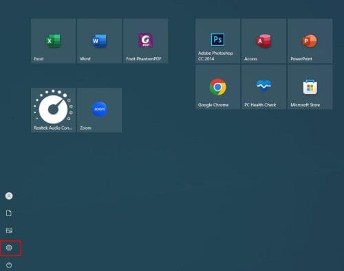 How to Exit Full Screen on Windows Start Menu locating Start menu Settings