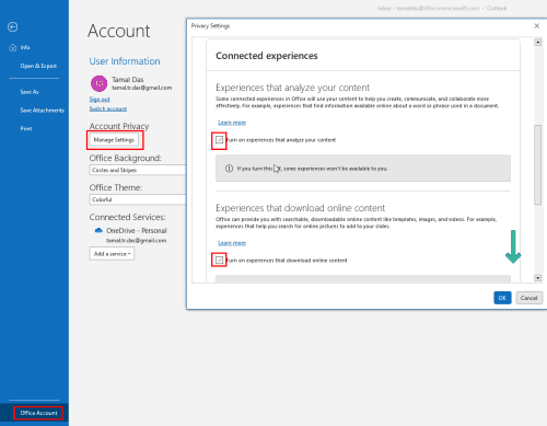 How to Solve Outlook Get Add-ins Button Is Grayed Out using Office Accounts menu