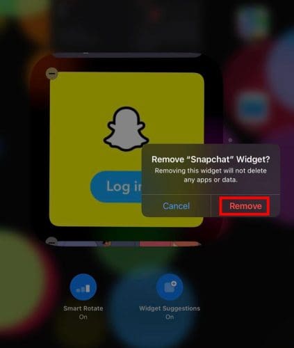 How to delete Smart Stack widget