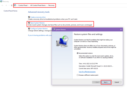 Restore Windows 11 to fix critical process died on Windows 11