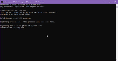 Run SFC to resolve Critical Process Died on Windows 11