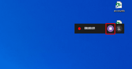 Xbox game bar stop button