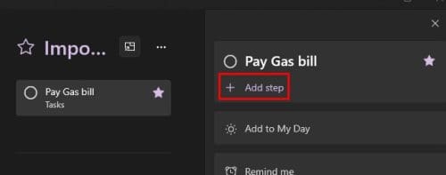 Add sub-task to Task on Microsoft To-Do