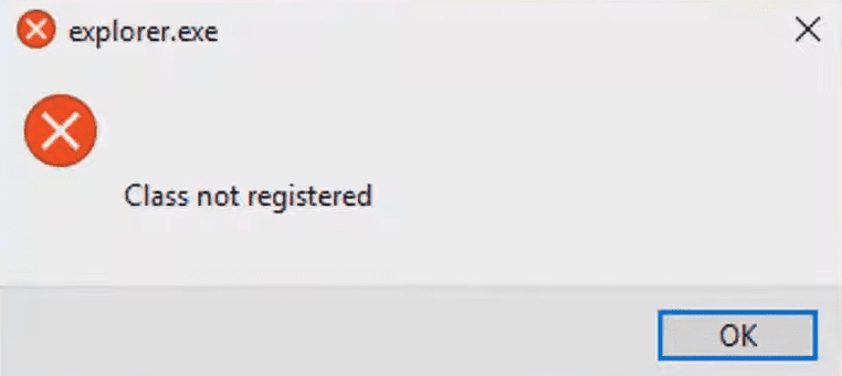Class not registered