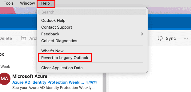 Switch from New Outlook to Old on Mac