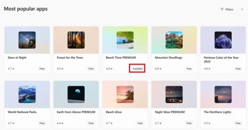 Themes Microsoft Store Windows 11