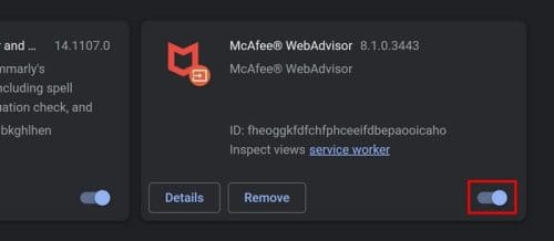 Removing disabling Chrome extension
