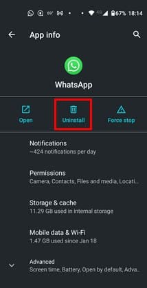 Uninstall Android App
